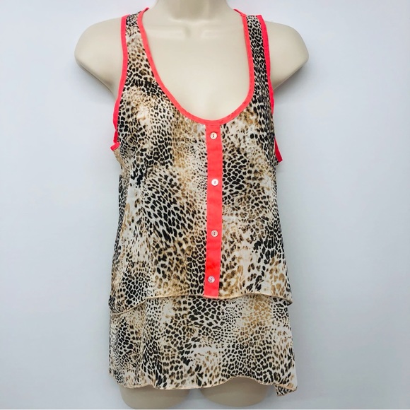 No Boundaries Leopard & Pink Tank Top - Picture 10 of 16